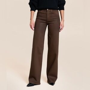 179. Chocolate Coated wide leg jeans, various sizes